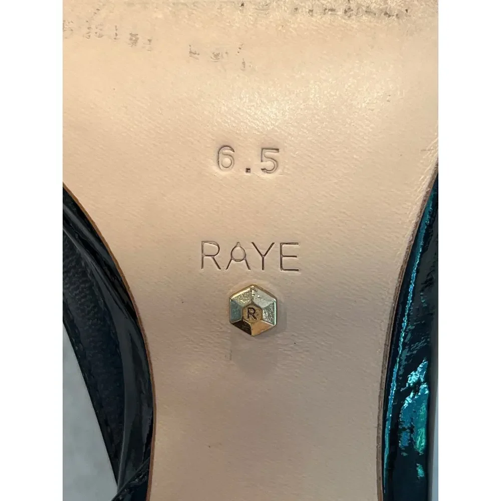 Raye Women’s Strappy Ankle Strap‎ Open Toe Party Block High Heels Size 6.5 Black